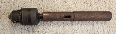 Picture of a drill chuck used in the tailstock
