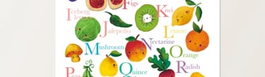 Cute food alphabet illustration poster teacher resources for early childhood education 