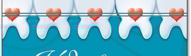 a cartoon graphic of teeth with braces saying welcome