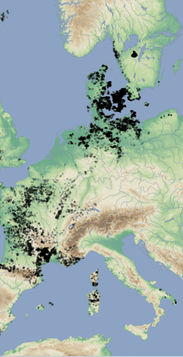 European megalith map