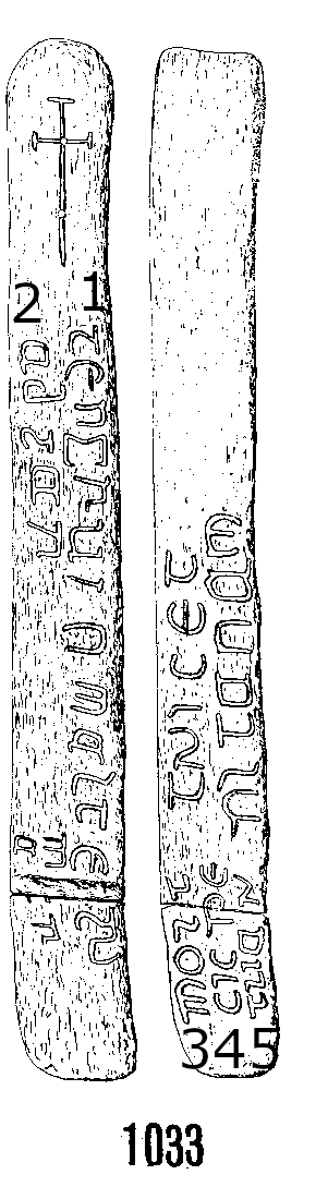Towyn Runestone 1033 lines 1-5  - County Merioneth, Wales