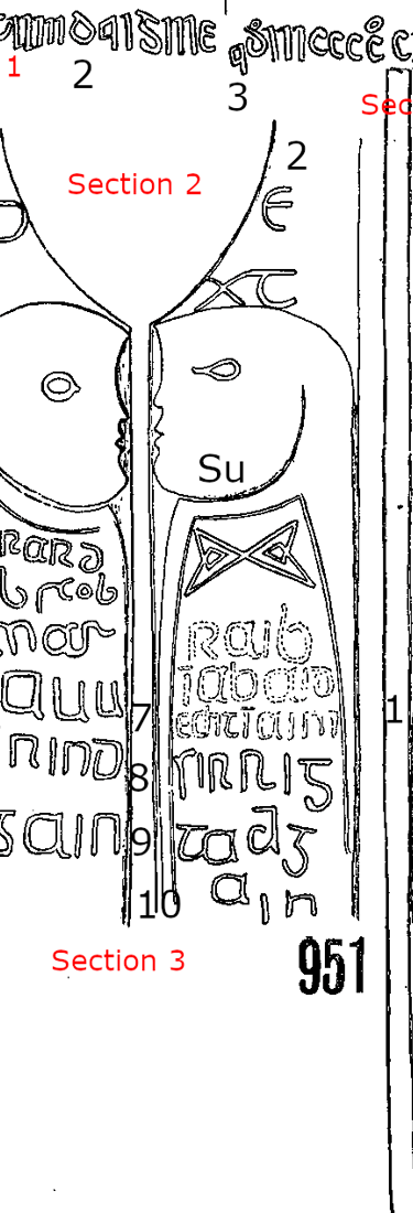 Fahan Mura's "Cross" Runestone 951  - Barony of West Inishowen Carra, County Donegal, Ireland  