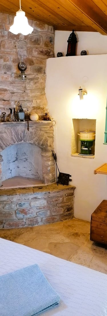 Open haard vakantiehuisje