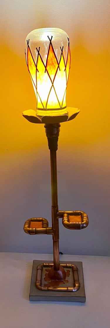 Toile tableau lampe Ligne couleurs maxime Risbourque