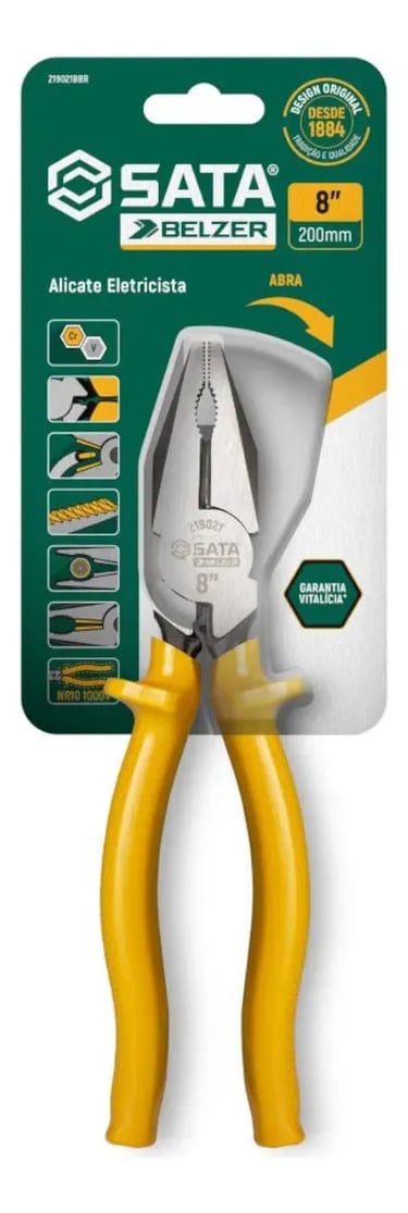 Alicate Eletricista Isolado 8'' Belzer Cromo Vanádio