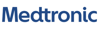 Official Medtronic logo featuring blue sans-serif typography for the medical technology company.