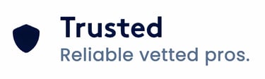 Trusted logo featuring the words "Reliable Vetted Pros" in a professional design.