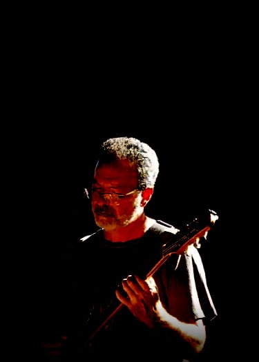 Mike Murray - guitarist in mid flight