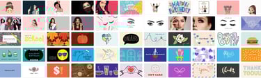 Tarjetas de regalo electrónicas pestañas por Ale Katy