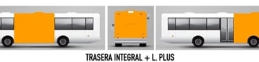Publicidad Autobuses Málaga Rotulación Trasera Integral más Laterales Plus