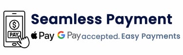 Logo for seamless payment, showing a sleek design that shows efficient and secure online payments