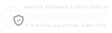 TaskManager-Nexus logo for professional website design and information technology solutions.