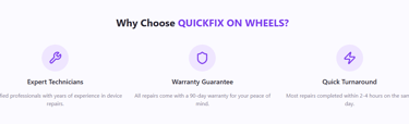 "Why choose Quickfix on Wheels for laptop, tablet, and phone repair in Manchester – fast, reliable, 