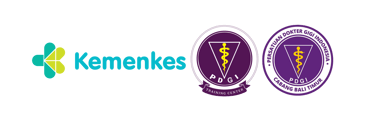 Logos of Kemenkes, PDGI Training Center, and Persatuan Dokter Gigi Indonesia Cabang Bali Timur.