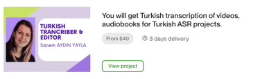 A project at Upwork Project Board