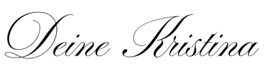 Foto mit dem Schriftzug „Deine Kristina“, freundlicher Abschluss ihrer Hunde-Ernährungsberatung.