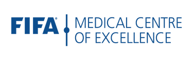 Logo de FIFA Medical Centre of Excellence, institución de referencia en medicina deportiva y fisioterapia.