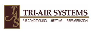 a logo for Tri-Air Systems that provides air conditioning, heating and refrigeration