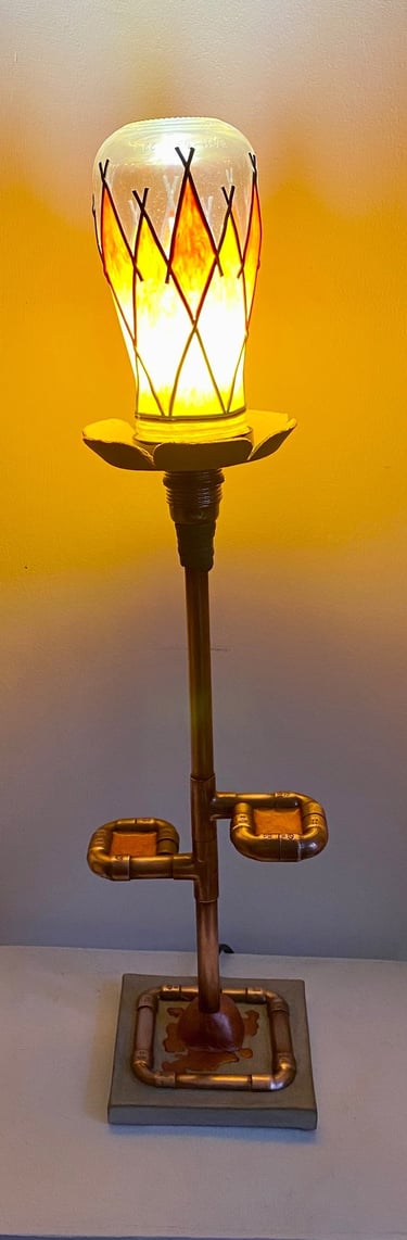 Toile tableau lampe Ligne couleurs maxime Risbourque