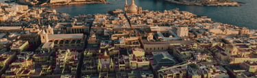 Valletta aerial view, Valletta Walking Tour