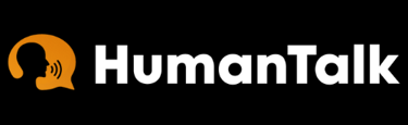 a person with a voice echo and a text saying HumanTalk