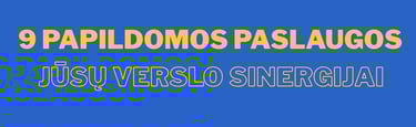 9 papildomos paslaugos Jūsų verslo sinergijai