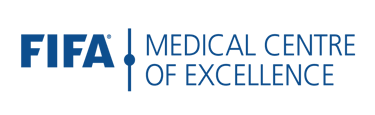 Logo de FIFA Medical Centre of Excellence, institución de referencia en medicina deportiva y fisioterapia.