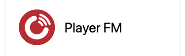 a player fm logo on a white background