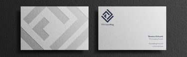 Logo TD Consulting sur carte de visite