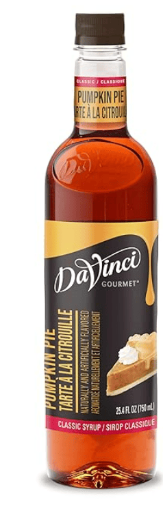DaVinci pumpkin pie flavored syrup