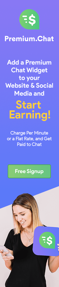 a skyscapper ad for premium chat app
