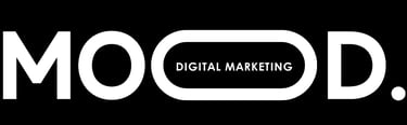 a black and white logo with the word mood