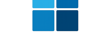 Company logo for 'TECH SOLUTIONS' with a square segmented icon in shades of blue.
