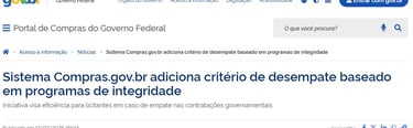 Programa de Integridade licitação