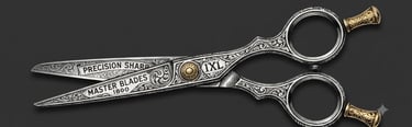 Silver Barbers Braybrook Signature Scissors 