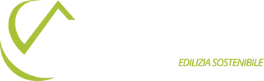 Leonardo Edilizia Sostenibile logo featuring a green roof icon and modern white typography.