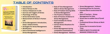 stress coping strategies - contents