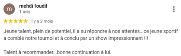 avis google freestyle football au club de foot