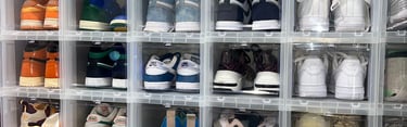 Sneaker organization to maximize closet space