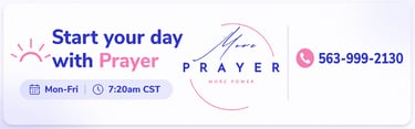 More Prayer, More Power Advertisement