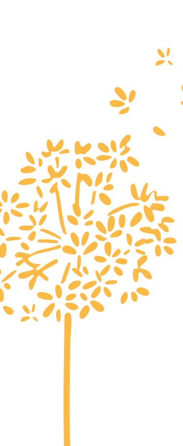 pétales de fleurs qui s'envolent qui symbolisent l'autonomie du client, la sensation de légèreté