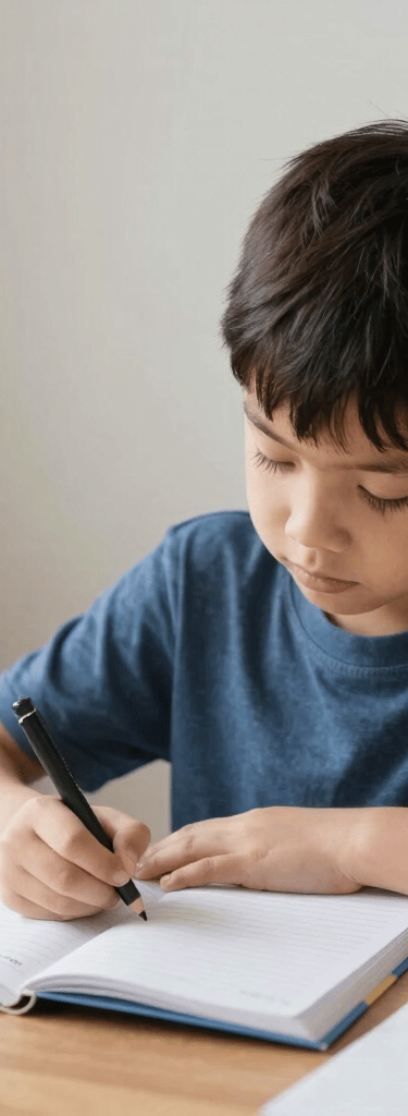 person using pencil