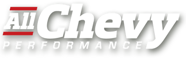 All Chevy Performance logo in white and red text, featuring automotive performance branding.