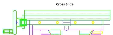 Drawing showing the Cross Slide dovetails and plates