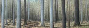 Tableau à l'huile sur châssis - En forêt