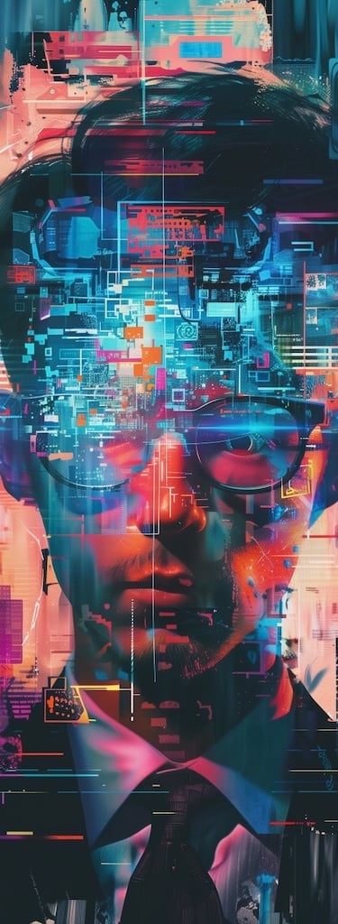 A graphic image of a person depicting their inner ADHD