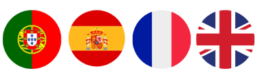 drapeau du Portugal, Espagne, France et du Royaume Uni