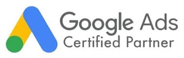 Banner/certification that owner of site is a Google Ads Certified Partner.