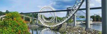 big loop corkscrew vekoma coaster heide park