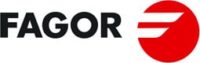 Fagor logo in bold black text next to a red circular emblem with three horizontal lines.